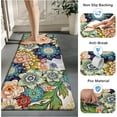 thumbnail image 7 of Floral Kitchen Rug Mat for Floor Boho Cushioned Anti-Fatigue Mat Non-Slip Standing Desk Waterproof Comfort Floor Mat for Sink, Office, Laundry, 15.7x47.2 Inch, 7 of 7