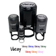 thumbnail image 1 of Vacay Vacation Fun Text Self-Inking Rubber Stamp Ink Stamper - Fuchsia Ink - Medium 1 Inch, 1 of 7