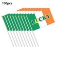 thumbnail image 1 of Dsscvnef 100 Pack St. Patrick's Day Hand Flags Green & Design Party Decorations Festival Celebrations Irish, 1 of 4