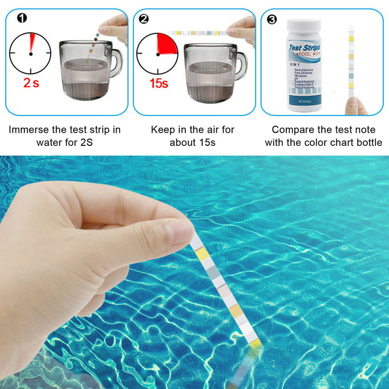 Benicci 7 in 1 Pool and Spa Test Strips Kit 100 Accurate Test Strips for Spa, Swimming Pool and Hot Tubs - Fantastic for Homes or Commercial Use and Perfect