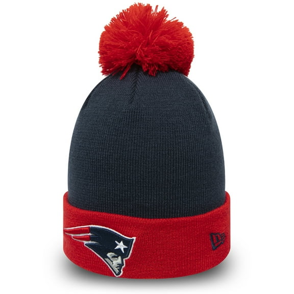 NFL New England Patriots Pop Team Knit Bobble Hat [Official Team Colour]