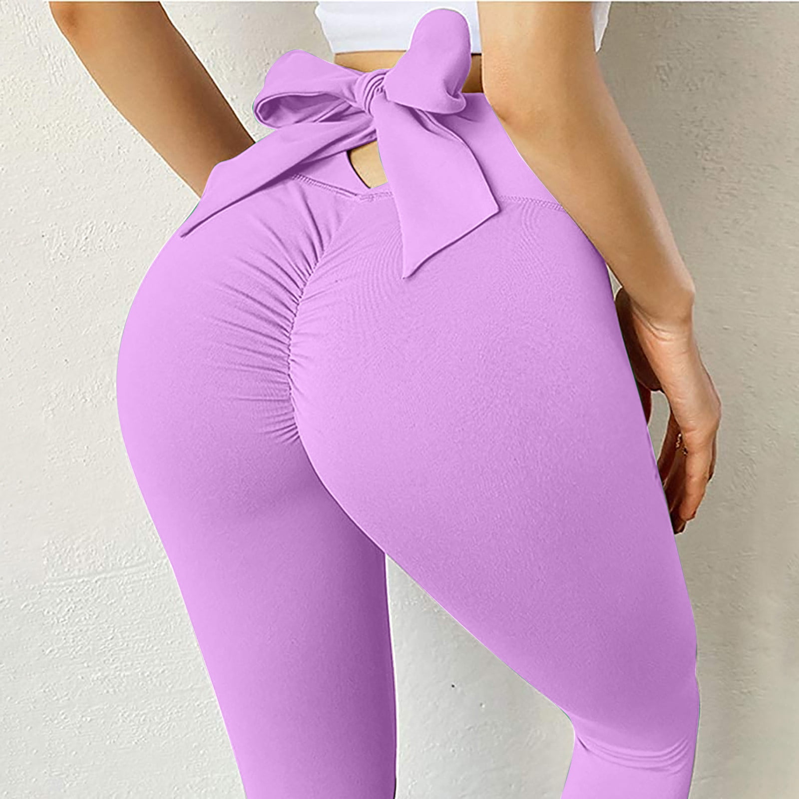 Peachy Butt Hip Lifting High Waist Pink Yoga Pants - XBrain
