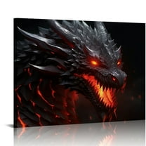 Awypu Game Room Decor Dragon Art - Gaming Room Decor for Men - Teen Boys Bedroom Decor - Dorm Room, Man cave - Sci Fi Gamer Wall Decor, Video game Room Decor - Dragon Decorations,