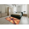 thumbnail image 4 of Ahgly Company Indoor Round Abstract Fire Brick Red Abstract Area Rugs, 8' Round, 4 of 6