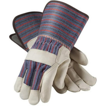 Pip Glove 87-1663-S Cowhide Leather Palm, Gauntlet Cuff Gloves - Small, Pack of 12