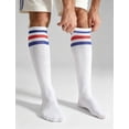 thumbnail image 4 of DOVACKA 1/3-Pack Retro Striped Knee High Tube Socks, Long Socks for Men Women, 4 of 6