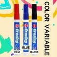 thumbnail image 5 of Meitianfacai Dry Erase Markers Water-based Whiteboard Pen Erasable Black, Red And Blue Color Blackboard Pen Easy-to-erasable Marker 10ml, 5 of 5