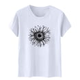thumbnail image 5 of Blusas de Manga Corta para las Mujeres Divertida Impresión Cuello Redondo Camiseta Vintage, Blusas de Primavera para las Mujeres, 5 of 5