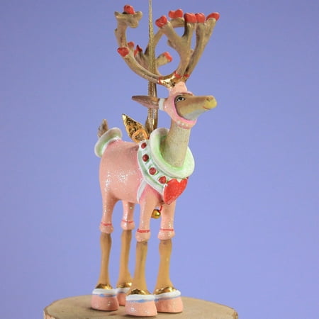 Patience Brewster Reindeer - Patience Brewster Mini Dashaway Cupid Reindeer Ornament Christmas Holiday Tree Decoration, Measures 5