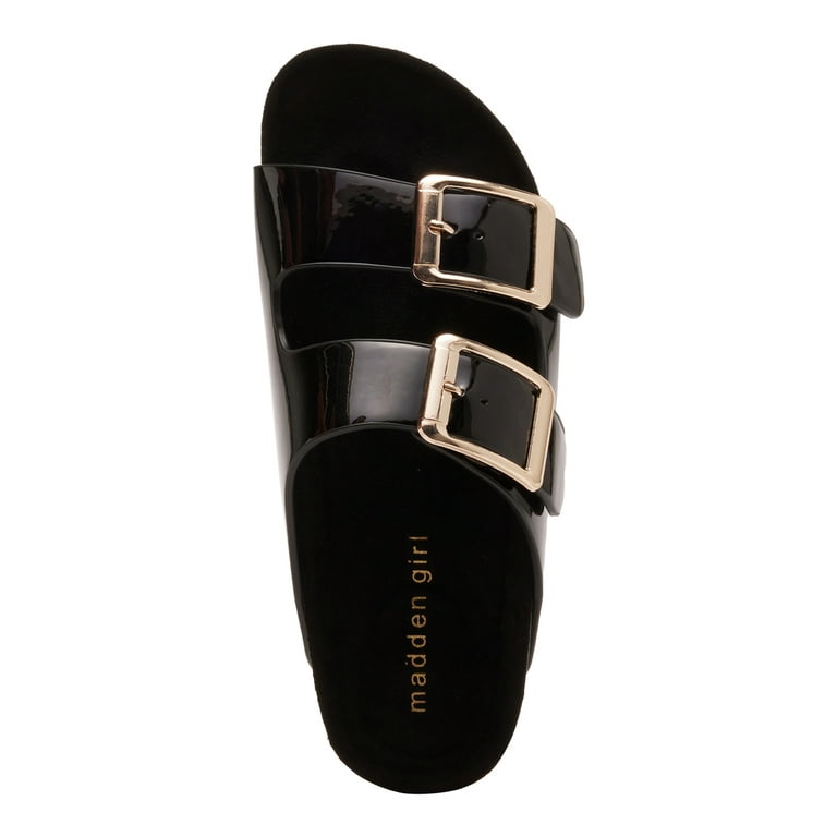 Madden Girl Women s Bodie Two Strap Footbed Sandals Walmart