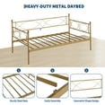 thumbnail image 4 of Tzou Metal Twin Daybed, Space-Saving Bed Frame for Guest Room, Living Room, or Dorm, 4 of 9