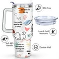 thumbnail image 3 of 40oz Funny Nurse Life Stainless Steel Flip Straw Tumbler Spill Proof Travel Cup Double Wall Vacuum Insulated Coffee Mug with Handle, 3 of 6