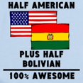 thumbnail image 2 of CafePress - Half Bolivian 100% Awesome Body Suit - Baby Light Bodysuit, Size Newborn - 24 Months, 2 of 4