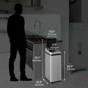 iTouchless IT13RX 13 Gallon Touchless Kitchen Garbage Trash Can, Stainless Steel