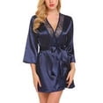 thumbnail image 2 of Sexy camisón mujeres niñas encaje albornoz camisón ropa de dormir vestido, azul, m Methold AP001162-12B, 2 of 7