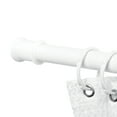 Mainstays Adjustable White Stall Size Steel Shower Curtain Rod for