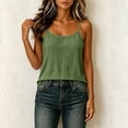 thumbnail image 4 of JOANKDMI Linen Tank Tops for Women Spaghetti Strap Sleeveless Scoop Neck Camisole Summer Casual Loose Fit Beach Vacation Cami T Shirts, 4 of 9
