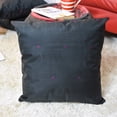 thumbnail image 2 of Handmade Eco-Friendly 16''x16'' Decorative Cushion Covers Solid Silk Black Indoor Pack Of 6, 2 of 3