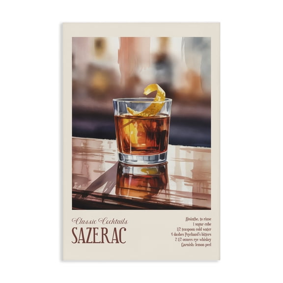 Stupell Industries Glam Sazerac on Reflective Surface Canvas Art, 16 x 24, by Andreas Magnusson