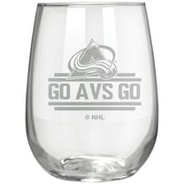 Colorado Avalanche Etched 17oz. Rally Cry Stemless Wine Glass