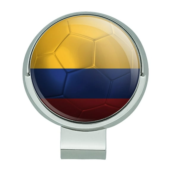 Colombia Flag Soccer Ball Futbol Football Golf Hat Clip With Magnetic Ball Marker