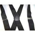 thumbnail image 4 of Hold-Ups Elddis Black Jacquard 1 1/2" wide in X-back style and patented No-slip Nickel Clips, 4 of 4