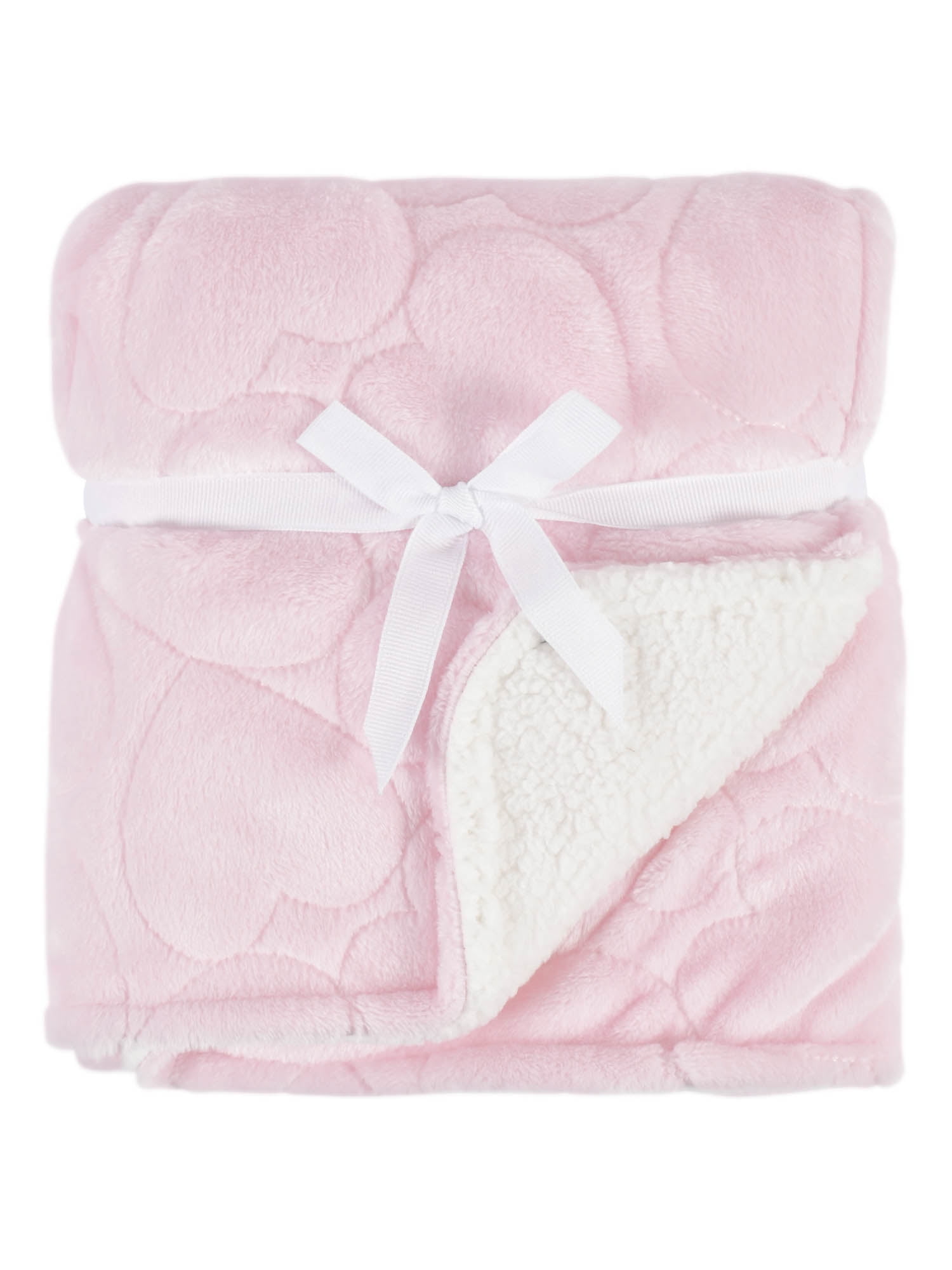 Pink Personalised Baby Birth Gift Blanket with Birth Details and Giraffe Pink or Blue