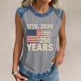 thumbnail image 4 of Trgacdwlo 1776-2026 250th Anniversary USA Flag Print Independence Day Womens Tank Top Celebration Fourth of July Shirt Women, 4 of 6