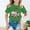 Green, variant on Little Girls T-Shirts Tops Kid Cute Fashion Printed Round Neck Short Sleeve Tee Summer Casual Loose T Shirt Comfortable Tops Blue 8-10T