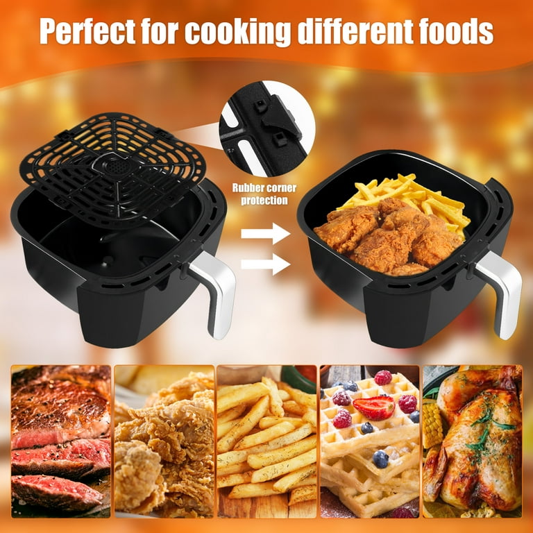 Gotydi Air Fryer Replacement Grill Pan Stainless Steel Nonstick Reusable  Dishwasher Safe Air Fryer Replacement Parts with Rubber Bumper for Air Fryer  Cooking 