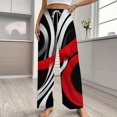 thumbnail image 2 of Geometric Circle Stripe Pajamas For Women Loose Retro Night Pajama Pants Comfortable Sleepwear Bottoms Homewear, 2 of 6