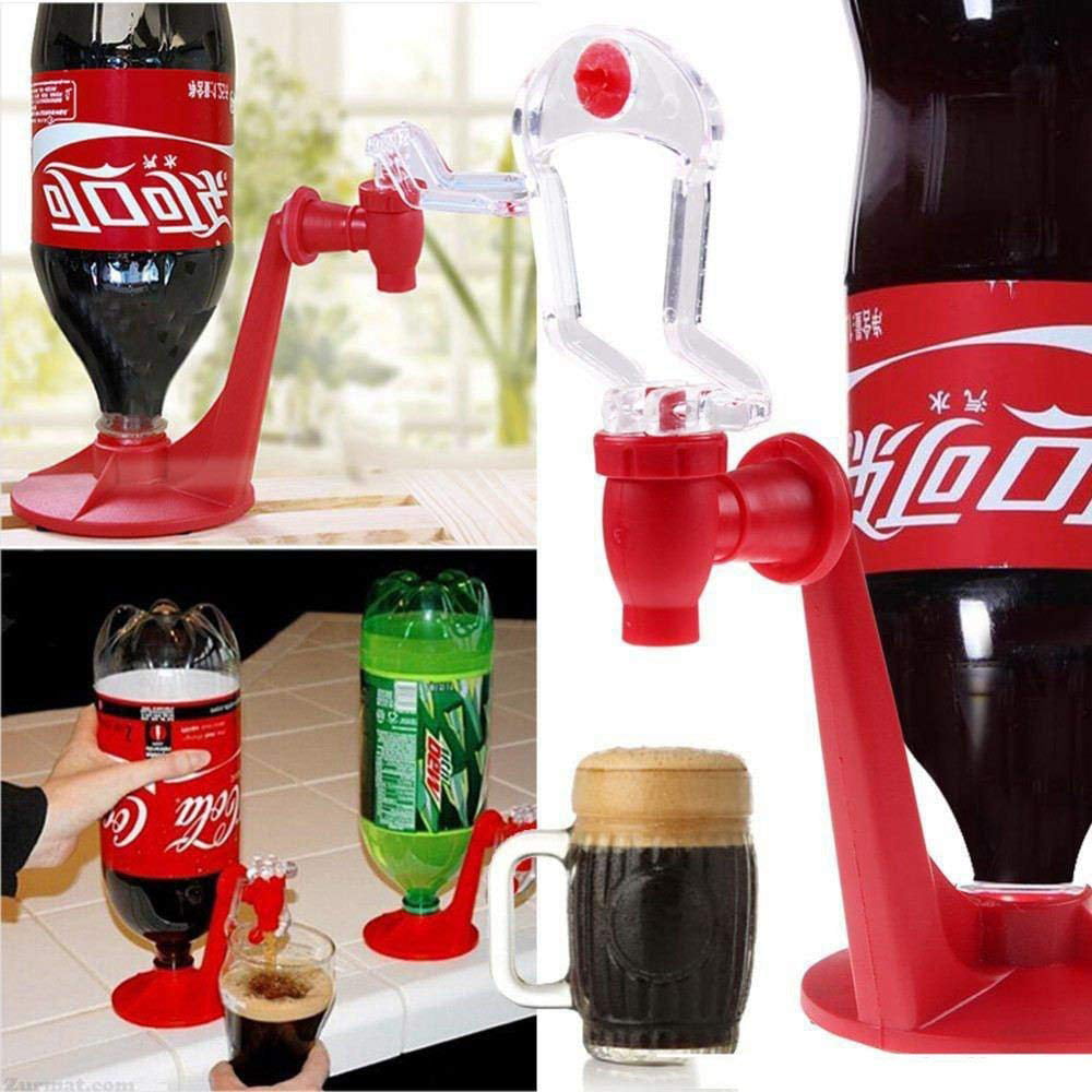 Baoblaze Red Drinking Dispense Gadget Cool Fridge Fizz Soda Saver Dispenser Novelty Tool 