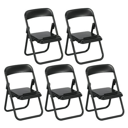 black miniature folding chair set product
