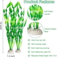 thumbnail image 2 of "Artificial Seaweed Water Plants for Aquarium, Plastic Fish Tank Plant Decorations, 12 Inches Tall, Green, 2 of 4