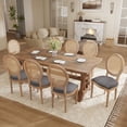 thumbnail image 5 of DONICK French Upholstered Dining Chairs,Farmhouse Round Back Tufted Solid Wood For Kitchen,Restaurant(Rattan,Gray,Set of 4), 5 of 10