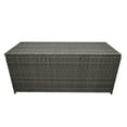 thumbnail image 3 of Grey Wicker Patio Deck Box with 113 Gallon Storage and Metal Frame, 3 of 9