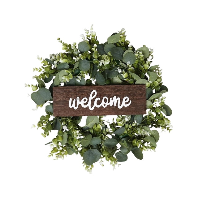 B Easter Wreath Artificial Flower Wreath Home Decor Door Hanging Shop Window Display Item Color B Plastic Material