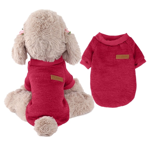 Dogs Sweater For Small Dog Soft Puppies Clothing Winter Sweaters Warm Outfit for Small Cat Apparel,dog shirt sweater Vest For Medium Dog,Red,XS