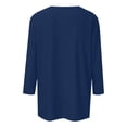 thumbnail image 4 of Hauaitttt Women's 3/4 Sleeve Shirts Square Neck Color Block Summer Tops Dressy Casual Ladies Blouses Tops Womens Compression Shirt T Shirts Womens Loose Casual Tee Women Short Sleeve Sports Shirts, 4 of 5