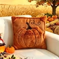 thumbnail image 2 of Chmadoxn Fall Pumpkin Throw Pillow Cover 18x18 Inches Corduroy Embroidered Cushion Case Decorative Autumn Thanksgiving Halloween Decor for Couch Sofa Home, 2 of 7