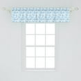 thumbnail image 2 of Ambesonne Feather Valance Pack of 2, Oriental Feathers Scattered, 54"X12", Deep Sky Blue Sky Blue, 2 of 2