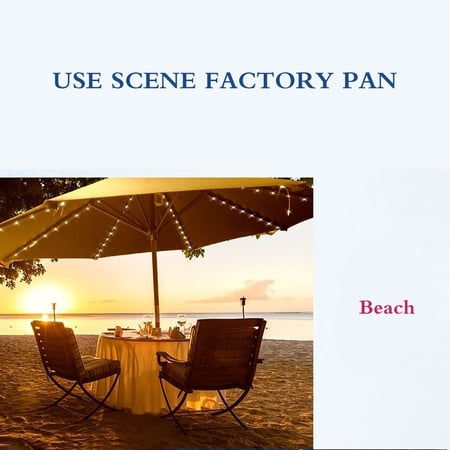 Houkiper Patio Umbrella Solar Usb Powered Umbrella Led Umbrellas Light Outdoor Garden Walmart Canada