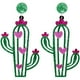 thumbnail image 1 of 1 par de pendientes de cactus colgantes, joyería de moda para mujeres y niñas., 1 of 6