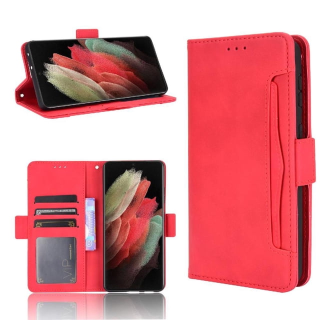 Funda Tipo Billetera GANGXUN para Samsung Galaxy S21 Ultra 5G – Tapa Flip con Tarjetero