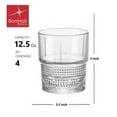thumbnail image 2 of Bormioli Rocco 122116GRS021990 Novecento Barware DOF Glass, Stackable, Set of 4, 12.5 oz, Clear, 2 of 6