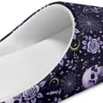 thumbnail image 4 of Chririnla Purple Cat Skull Halloween Women's Slipper Socks Soft Plush Fuzzy Comfy Non Slip Indoor Outdoor House Shoes Warm Cozy Memory Foam Sole Lightweight, 4 of 6