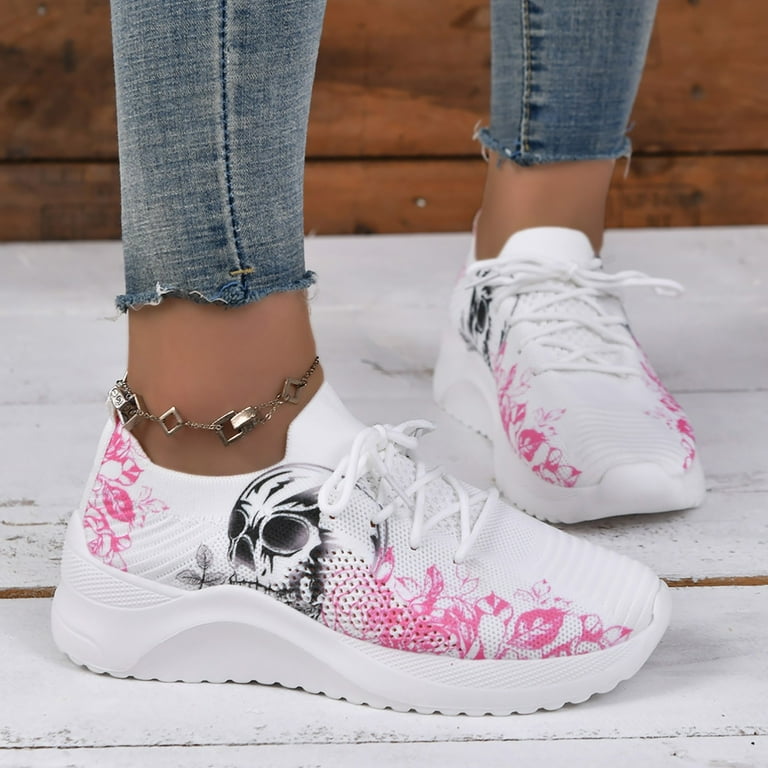 SZXZYGS Steel Toe Shoes for Women Boots 7.5 foreign Trade New Flying Weaving Mesh Breathable Women's Shoes Round Head Low Top Soft Bottom Breathable SZXZYGS Steel Toe Shoes for Women Boots 7.5 foreign Trade New Flying Weaving Mesh Breathable Women's Shoes Round Head Low Top Soft Bottom Breathable