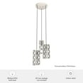 thumbnail image 7 of Hunter - Gablecrest 3-light Distressed White, Medium Size Cluster Light, Dimmable, Transitional Style, Round Shaped, for Bedrooms, Dining, Living Rooms - 19996, 7 of 7