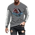 thumbnail image 2 of Limited Time Discount LEBONYARD Mens Tops Long Sleeve,Fashion Men's Printed Round Neck Casual T-shirt Long Sleeve Top Shirt Gray S, 2 of 5