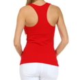 thumbnail image 2 of Sakkas Basics Ribbed Racerback Cami Tank Top - Red - One Size, 2 of 4